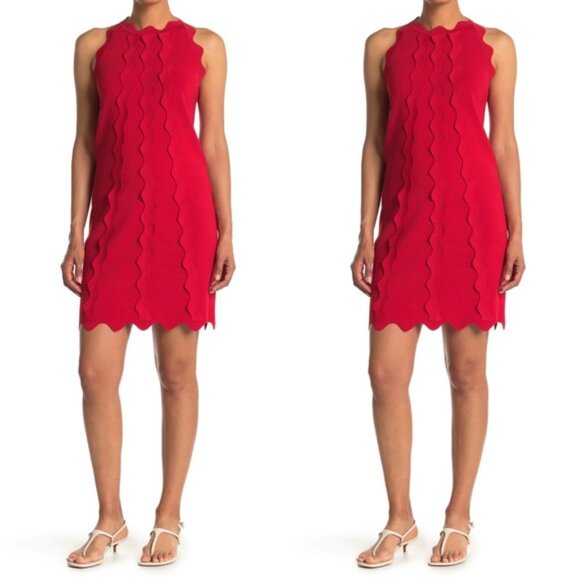 Ted Baker | Rianori Scalloped Trim Shift Dress - Picture 1 of 8